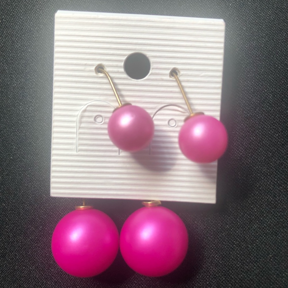 Pink Drop globe style earrings